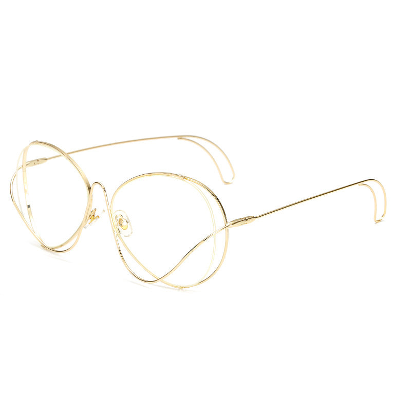Damen modische Halbrahmenbrille mit filigranem, minimalistischen Design Karnz