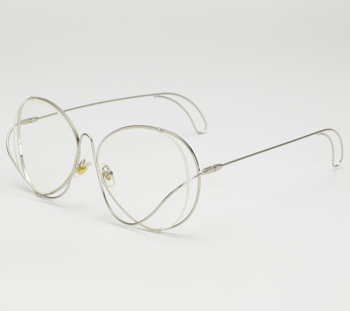 Damen modische Halbrahmenbrille mit filigranem, minimalistischen Design Karnz