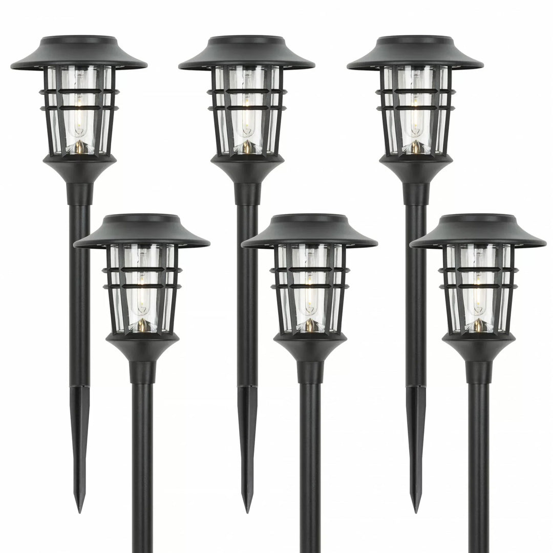 Premium Solar Fackel Gartenlampen - Set von 6