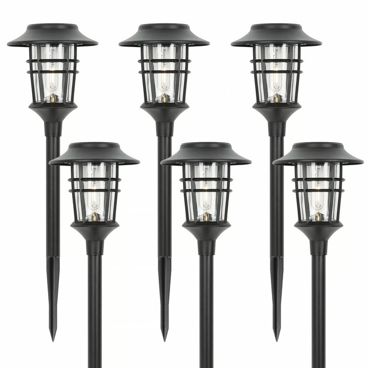 Premium Solar Fackel Gartenlampen - Set von 6
