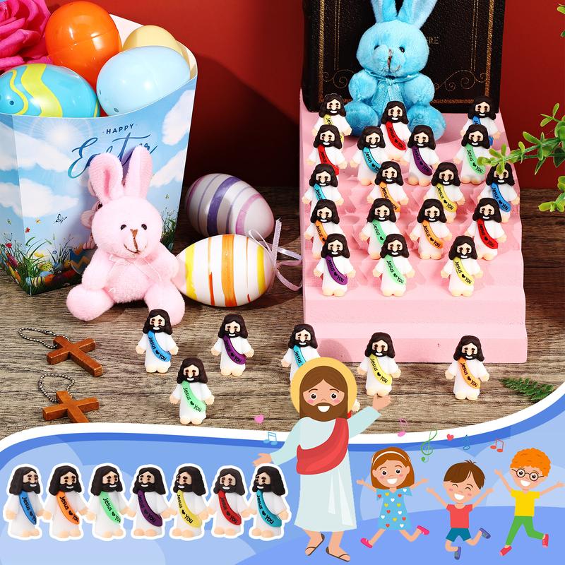 Mini-Jesusfiguren mit dem Slogan „Jesus liebt dich“