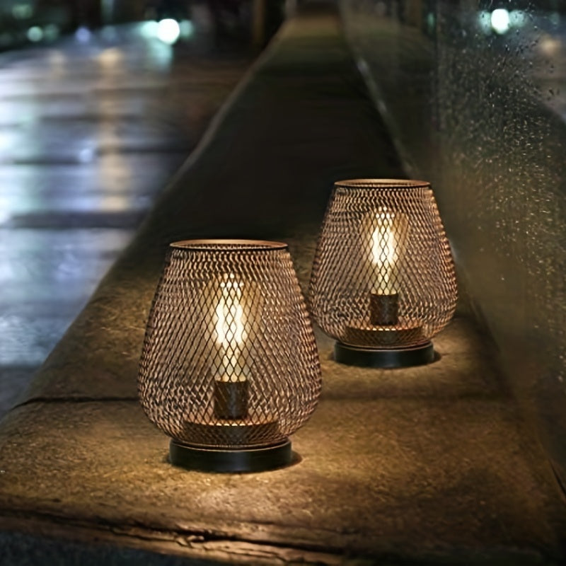 Sandsberg | Atmosphärische Tischlampen | Warmes Licht im Metallgitter-Design | 2er-Set