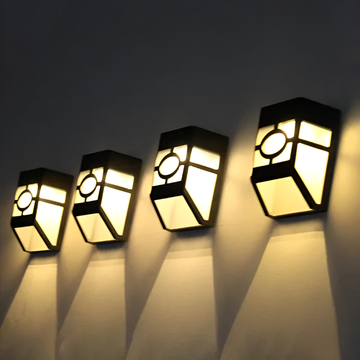 Solar-LED-Wandlampe – Energiesparend und wetterfest | 2er-Pack für den Außenbereich