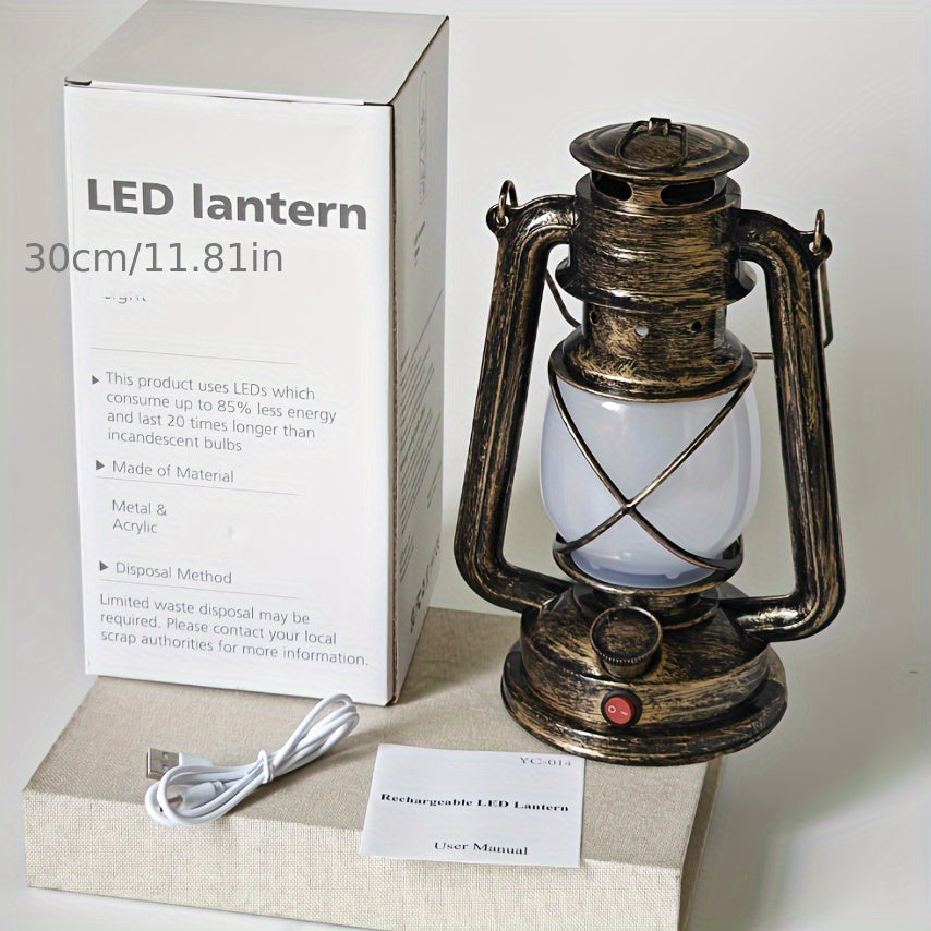 RetroGlow Laterne – Vintage LED Laterne mit Flammenlichteffekt | Karnz