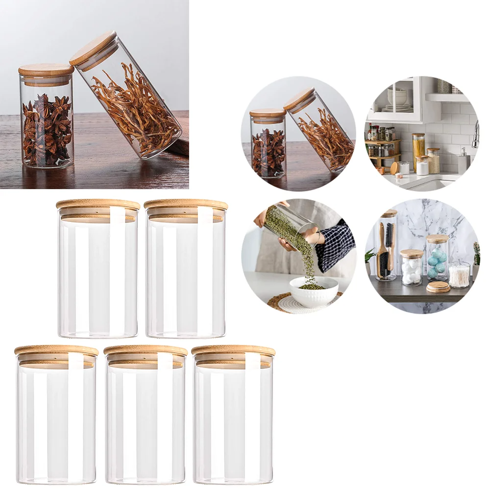 PureVorrat Glasbehälter Set – Vorratsdosen mit Holzdeckel | Luftdicht & Stilvoll | Moderne Küchenaufbewahrung | Karnz