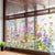 Karnz | 💐 Buntes Blumengeschenk Fensteraufkleber 🖼️ (Entfernbare ohne Rückstände)