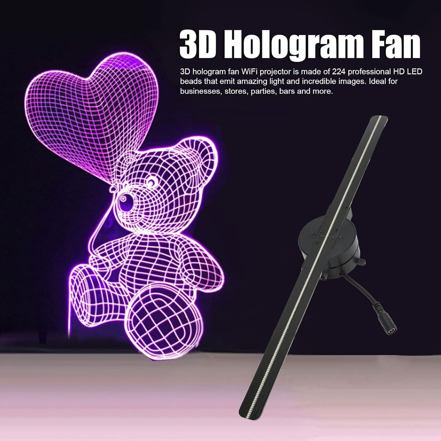 3D-Hologramm-LED-Lüfterprojektor