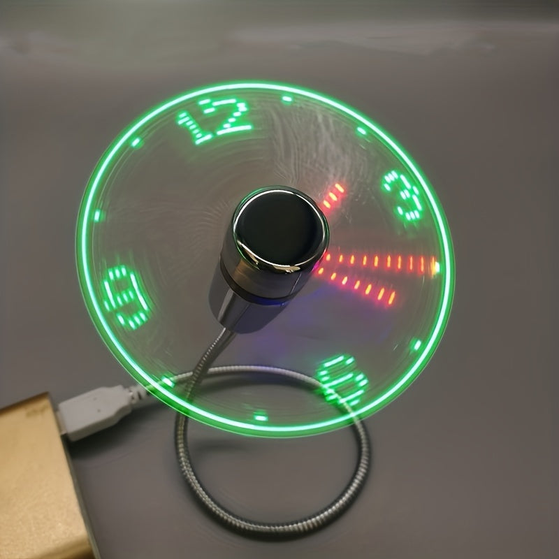 USB Tischventilator mit LED-Uhranzeige | Karnz