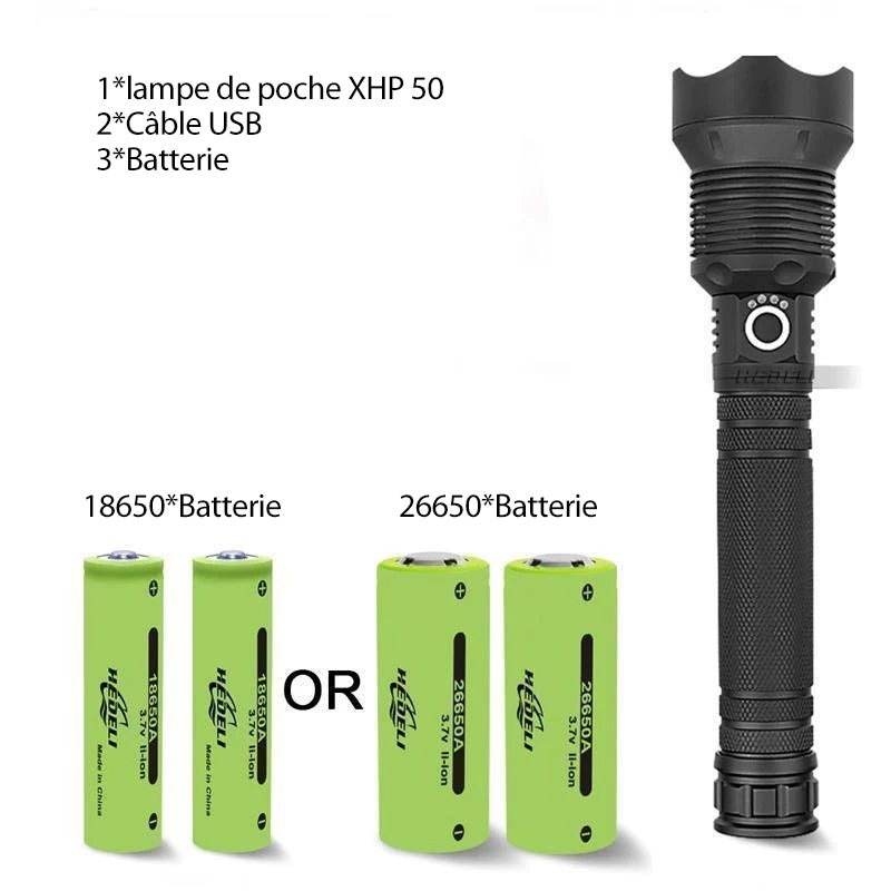 2023 Neujahrs-Limited-Time-Verkauf LED-Taktischer wiederaufladbarer Laser-Taschenlampe 90000 hohe Lumen-Kaufe 2 Gratis VIP-Versand | Karnz
