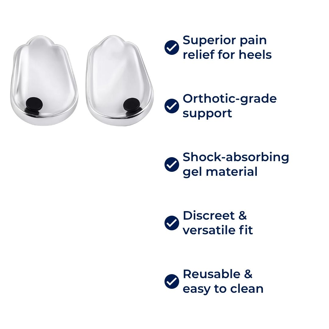 HeelGuard | Silikon-Gel-Fersenkissen – Fersenschmerzlinderung – Gepolsterte Polsterung – Orthopädische Unterstützung für täglichen Komfort Karnz