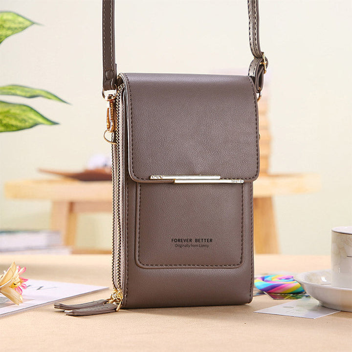 Anti-Diebstahl-Ledertasche mit Touchscreen | Karnz