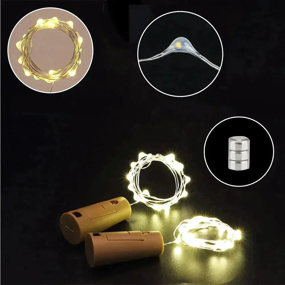 LED-Weinflaschenlichter Kork Nachtlicht DIY Decor Lift - Stück | Karnz