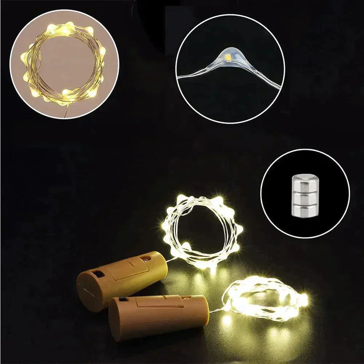 LED-Weinflaschenlichter Kork Nachtlicht DIY Decor Lift - Stück | Karnz