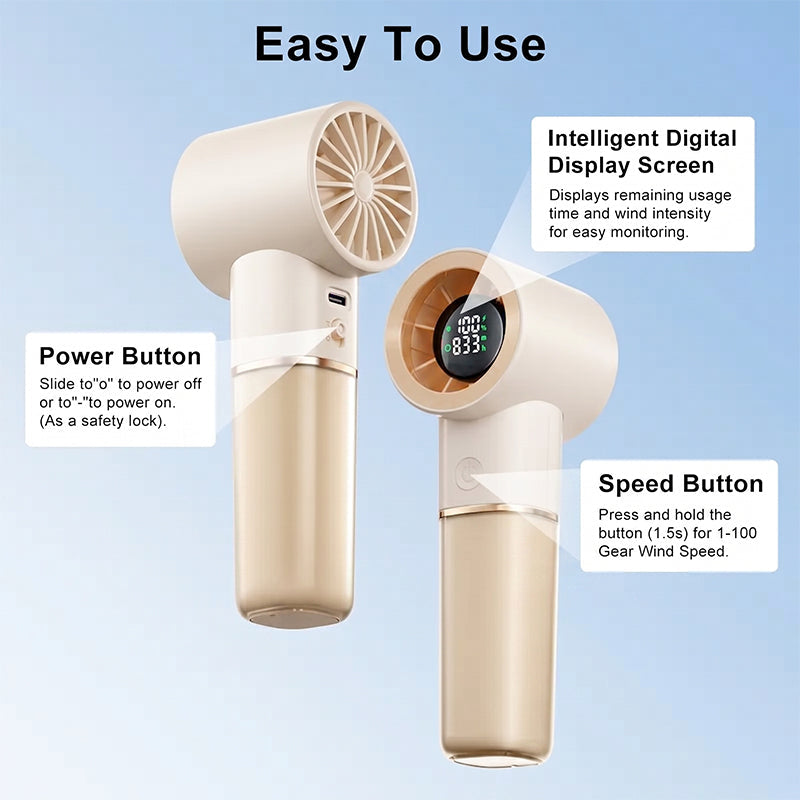 Tragbarer Handheld Wiederaufladbarer Persönlicher Kühlventilator | Karnz