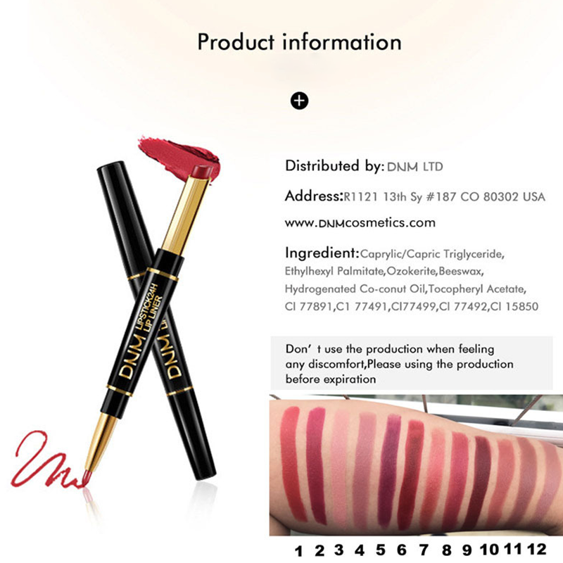 Karnz | 2-in-1 Dual-Lippenstift & Konturenstift | Matte Textur & Long-Lasting Finish | Hochpigmentiert & Wasserfest | 12 Farbvarianten für Präzisions-Makeup