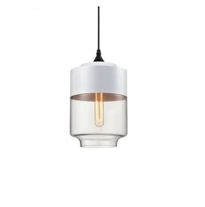 Handgeblasene Pendelleuchte aus Glas und Holz, verstellbar