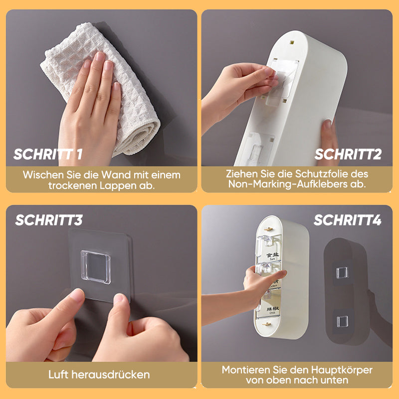 Platzsparende Gewürzdose für die Wandmontage | Karnz
