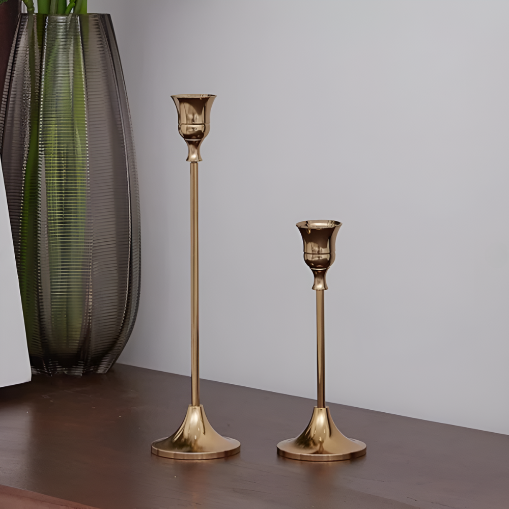 Gold Taper Kerzenhalter Set | Karnz