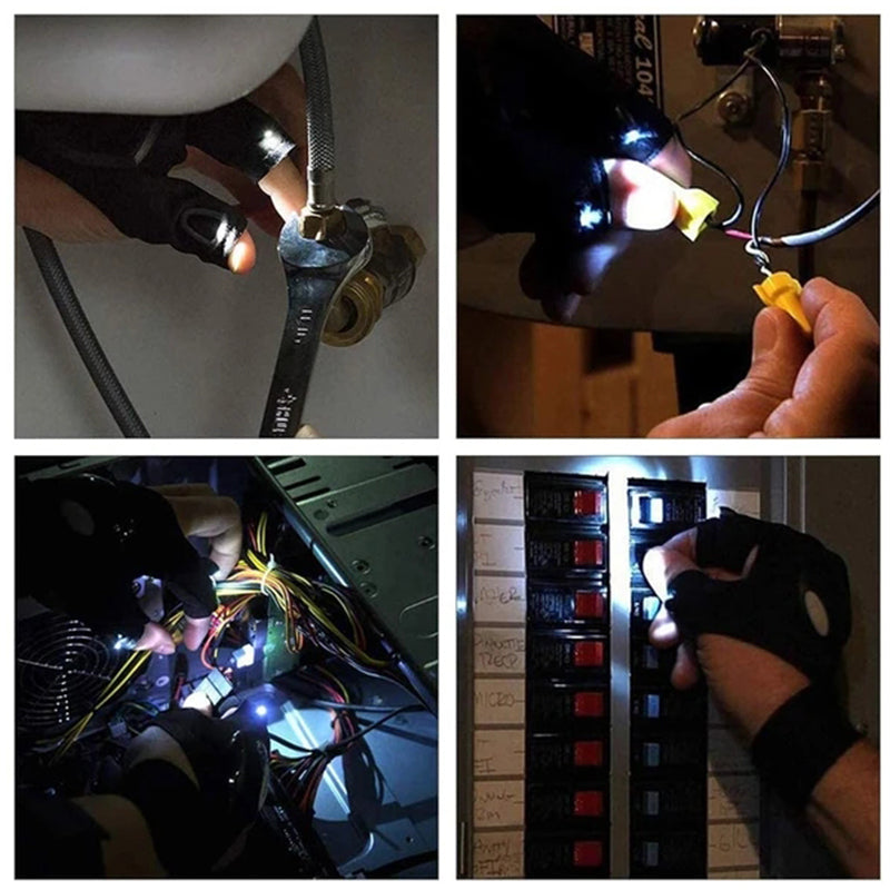 LED-Handschuhe mit wasserdichten Lichtern | Karnz
