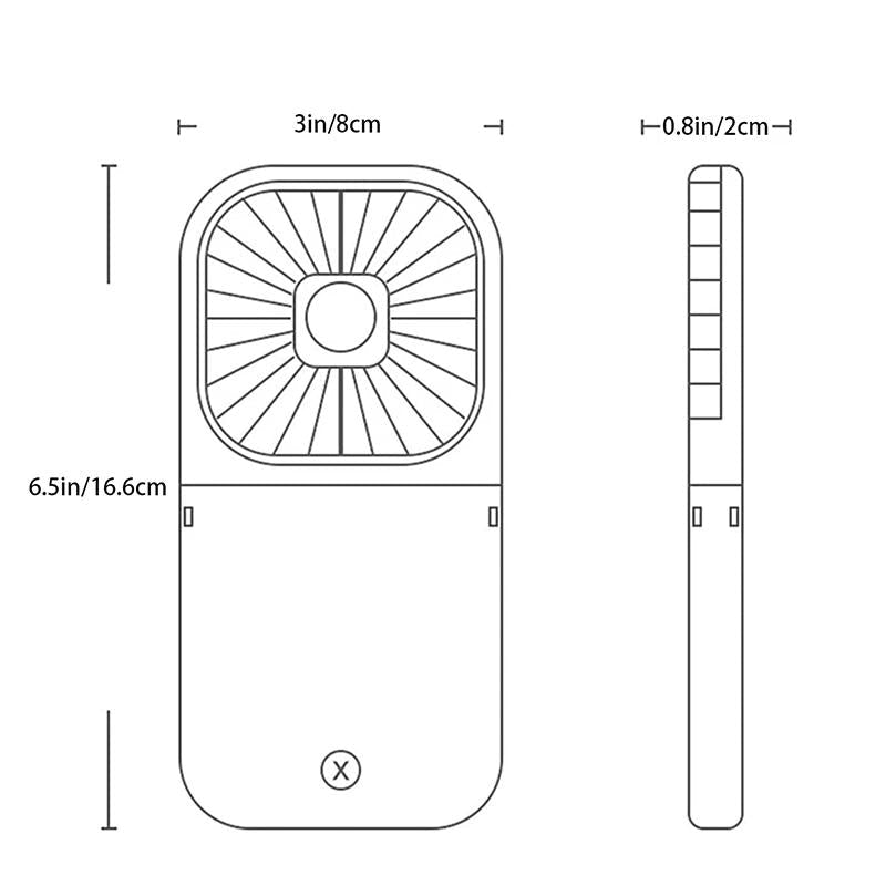 Faltbarer kleiner Schreibtischventilator | Karnz