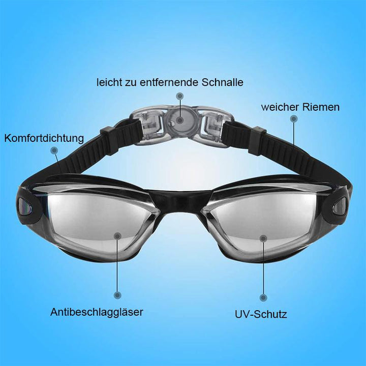 Karnz | Keine undichte Anti-Nebel-UV-Schutz Triathlon-Schwimmbrille