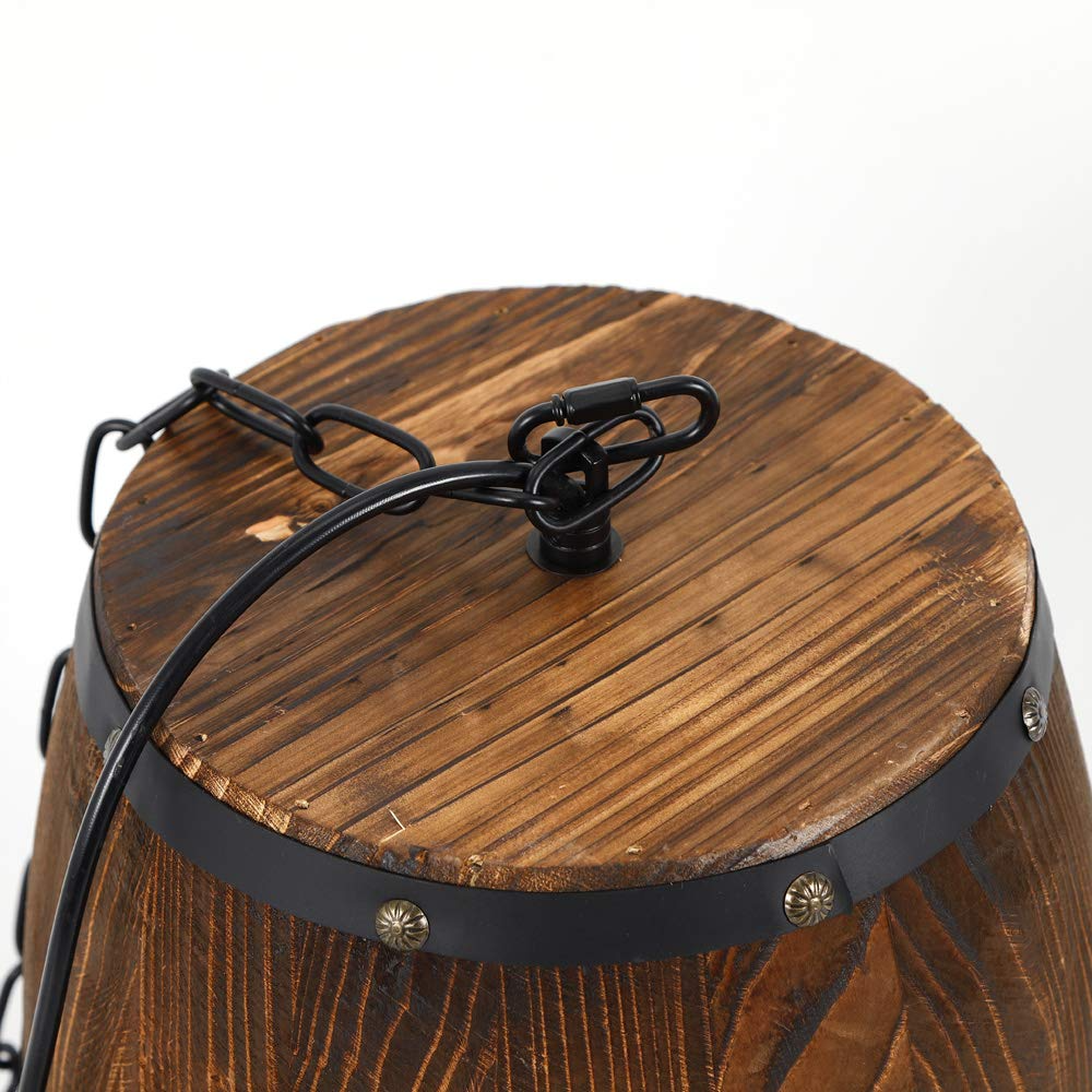 Retro Holz Weinfass Pendelleuchte | Karnz
