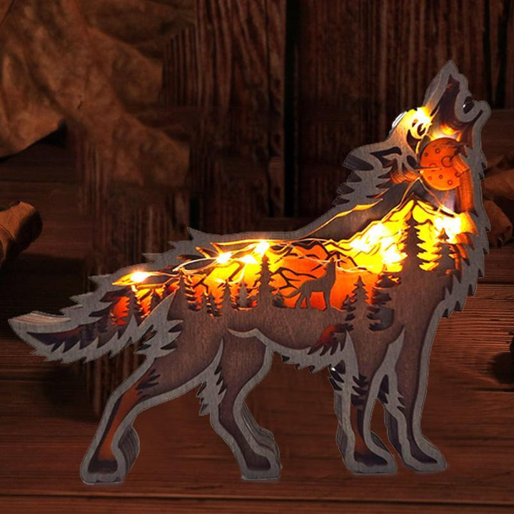 3D Hohle Holz Waldtier Ornament | Karnz