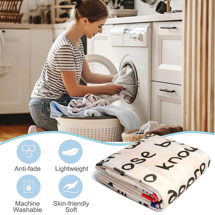 Brief Bedruckte Flanell Wurfdecke Geschenk für Mama | Karnz