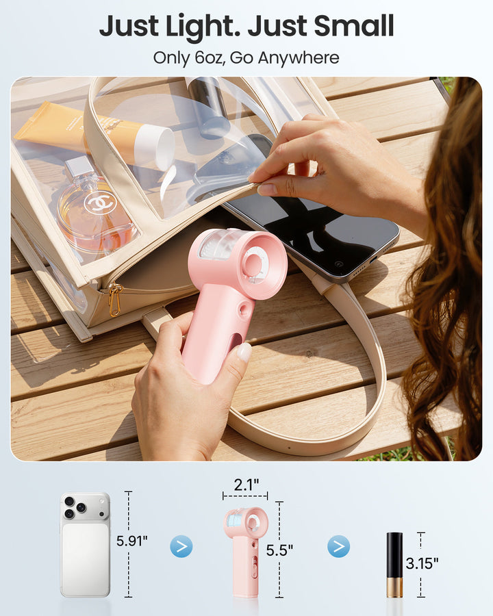 Tragbarer Nebelventilator - 5-Geschwindigkeits-Hochleistungs-Handventilator | Karnz