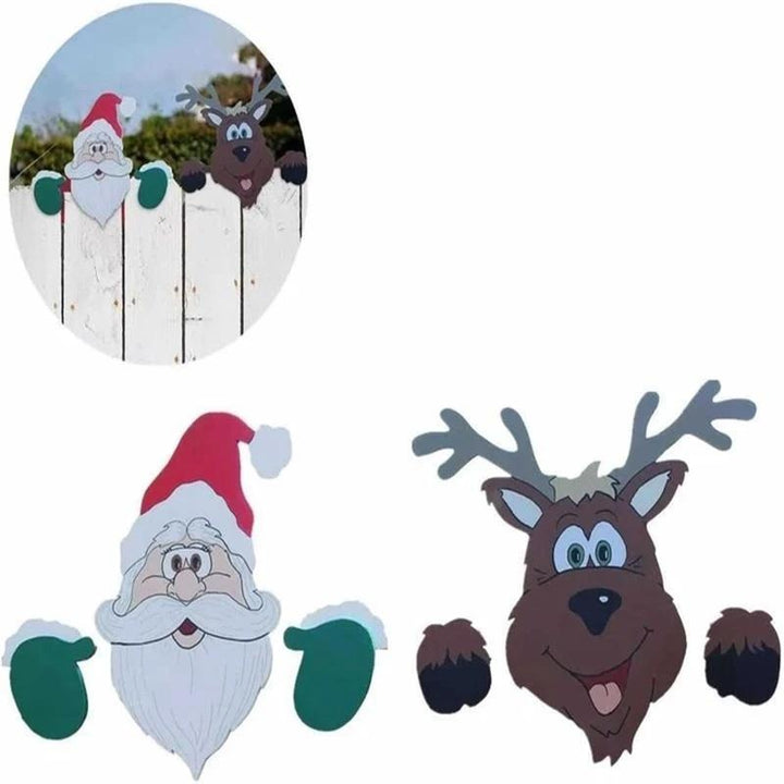 Weihnachtlich dekorierte Zaunverzierung | Karnz