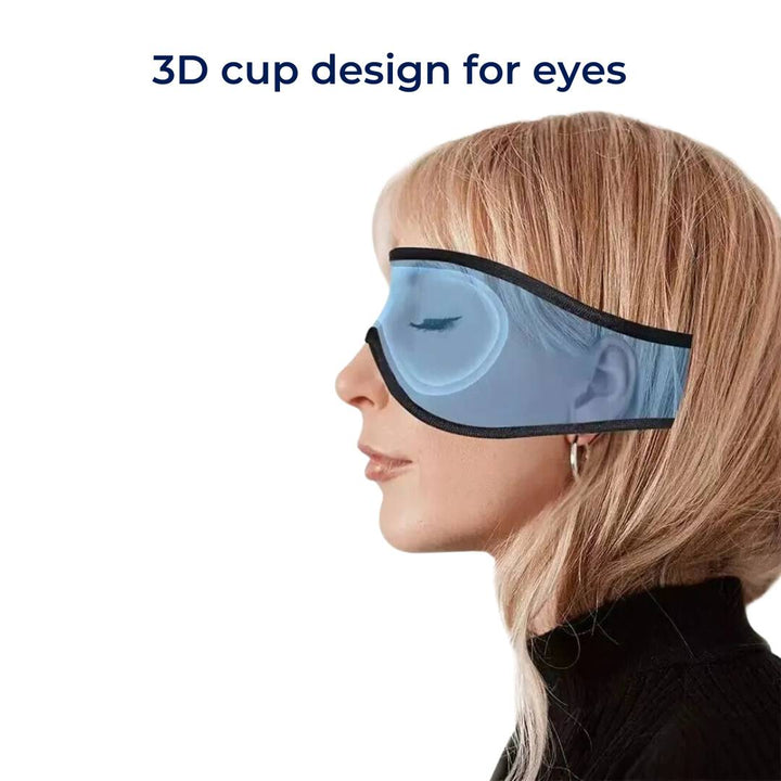 DreamSounds Bluetooth Schlafmaske mit integrierten Kopfhörern | für Reisen - Meditation - Lichtblockierende Komfort Karnz