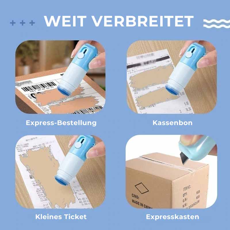 Thermische Papierkorrekturflüssigkeit mit Auspackmesser | Karnz