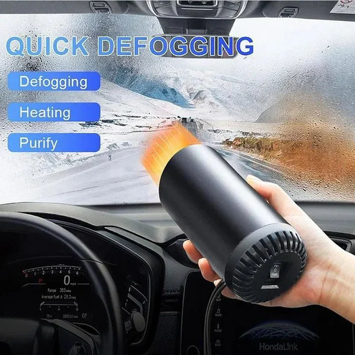Schnellheizender, becherförmiger Auto-Warmluftgebläse – Schnelles Heizen und Kühlen, verstellbarer, um 360 Grad drehbarer Stecker, geeignet für PKW, SUV, Wohnmobil und LKW