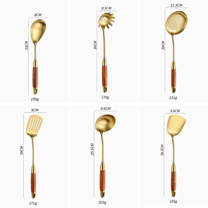 Chef’s Choice Goldene Küchenutensilien | 6-teiliges Set