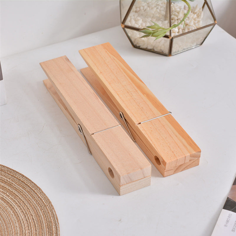 Sandsberg | Holz-Handtuchhalter in Wäscheklammerform | Rustikale Wandmontage