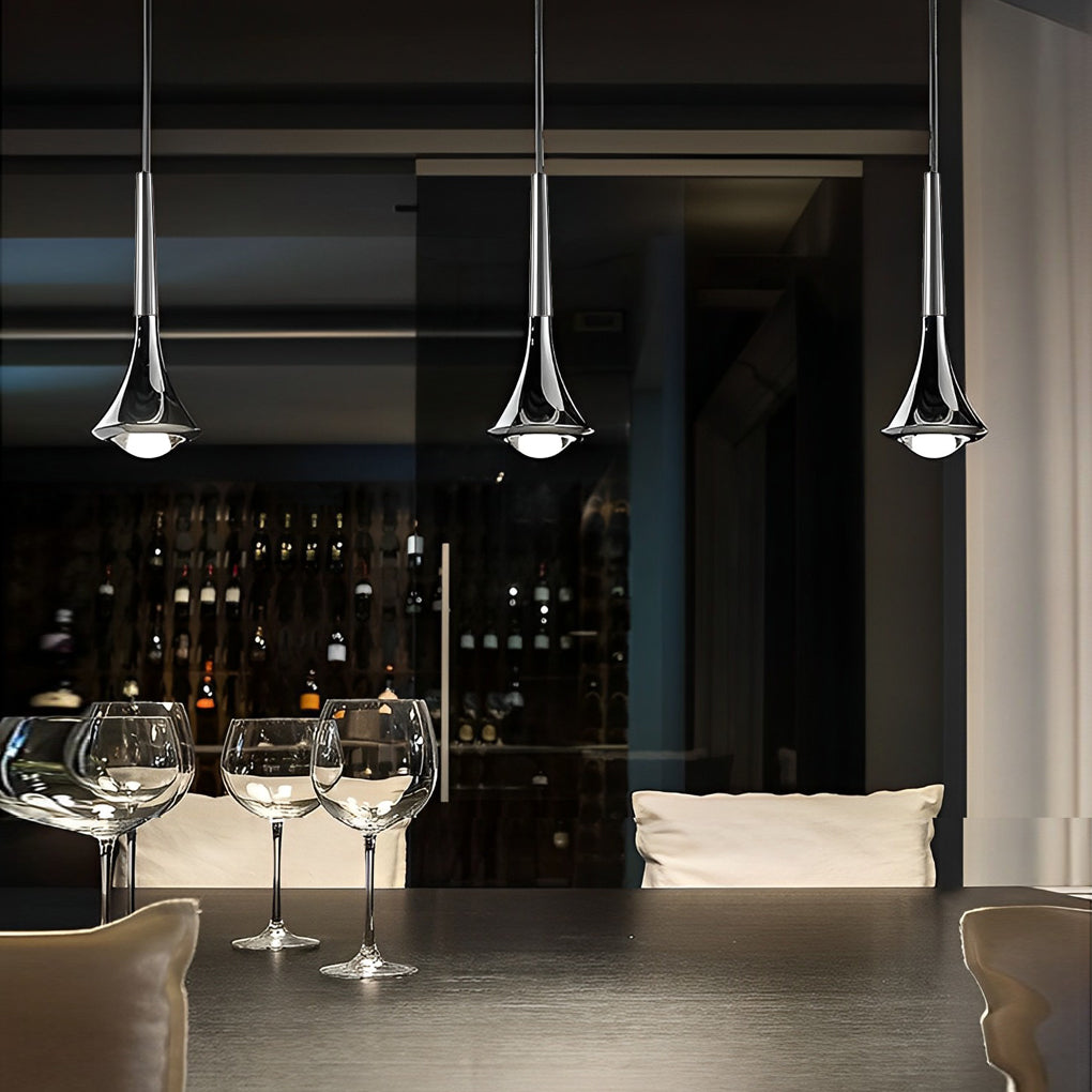 Moderne LED-Pendelleuchte in Tropfenform – Adjustae Metall-Kronleuchter für Wohnzimmer, Schlafzimmer und Esszimmer