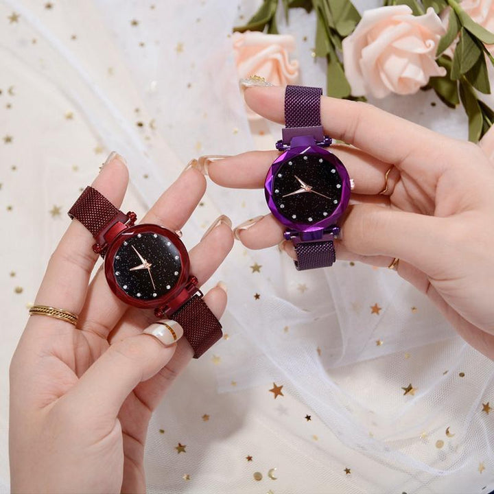 Wasserdichte Sternenhimmel Mädchen Armbanduhr | Karnz