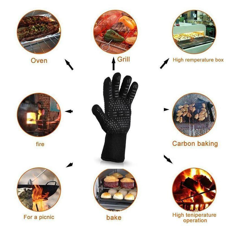 Bequee professionelle Grillhandschuhe hitzebeständige Handschuhe - 1 Paar | Karnz