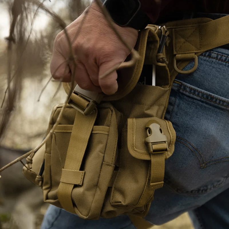 Wasserdichte taktische Hüfttasche aus Nylon für Herren, Beintasche, Reisetasche