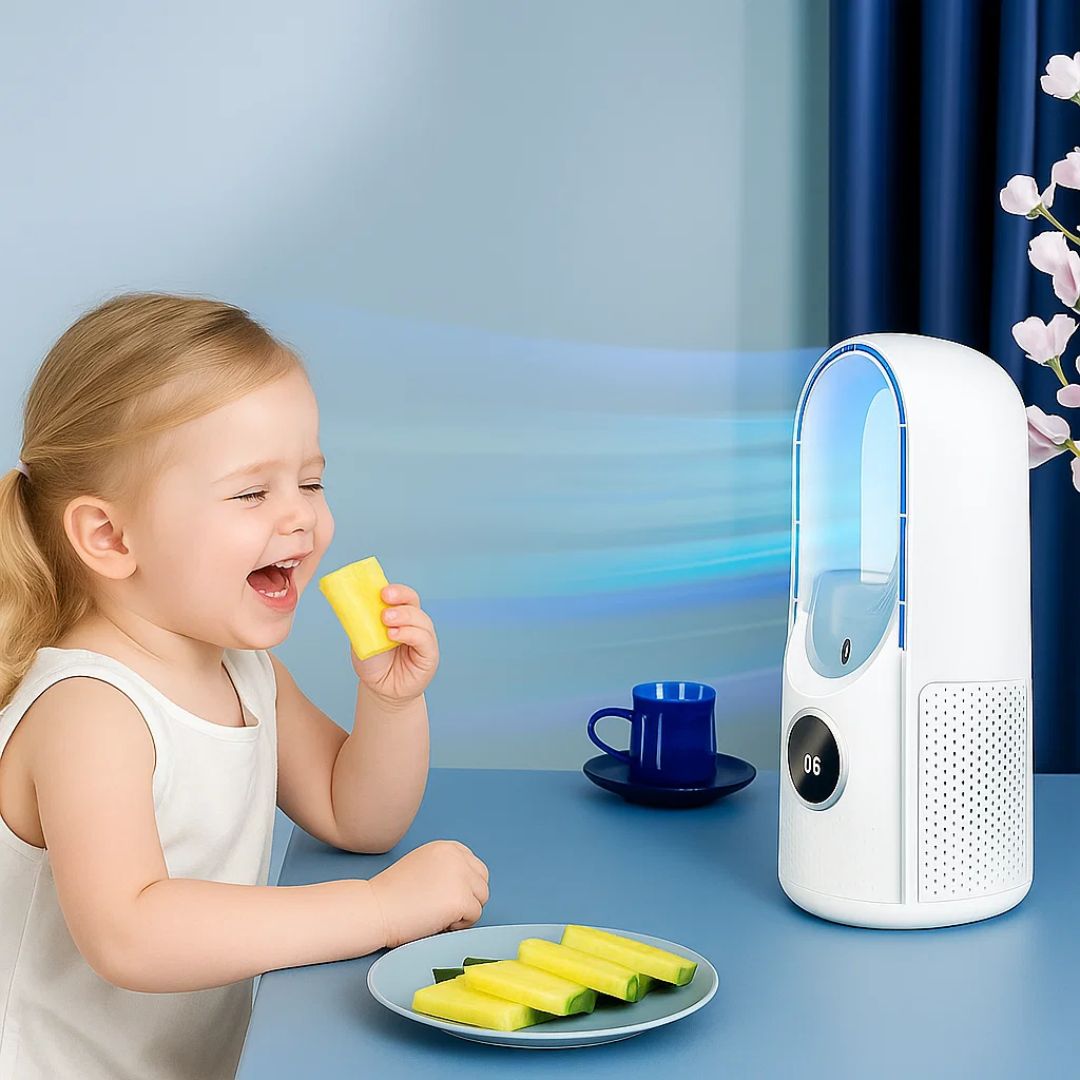 CoolMist | Tragbarer Luftkühler Luftbefeuchter – Einstellbarer leiser Nebel – Kompakt USB betrieben – Persönlicher Schreibtisch- und Nachttischkomfort für ganztägige Frische Karnz