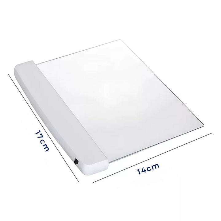 PageGlow | Flache LED Buchleuchte – Vollseitige blendfreie Beleuchtung – Schlankes tragbares Design – Augenschutz für Reisende und Leser im Bett Karnz