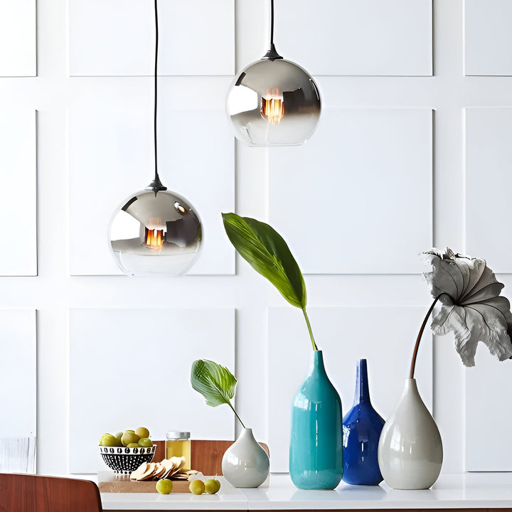 Industrielle Glas-Pendelleuchte mit LED – Modern & Dekorativ | Ideal für Küchen, Esszimmer & Bars | Karnz