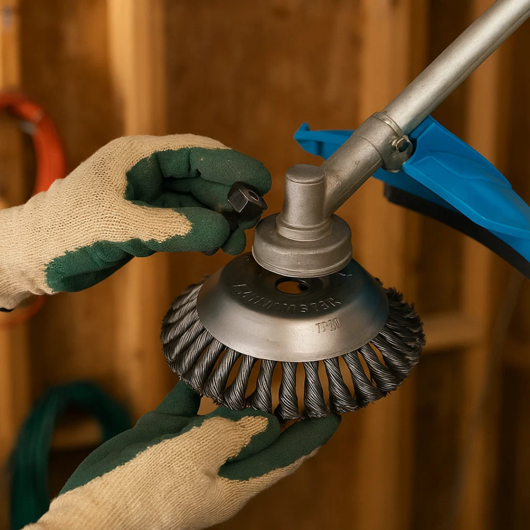GrassCut TurboHead – Universelle 6-Klingen Unkrautbürste für Trimmer | Karnz