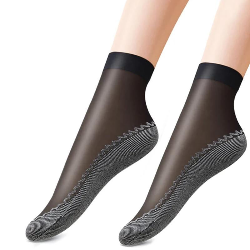 Seidige, rutschfeste Baumwollsocken, 5 Paar