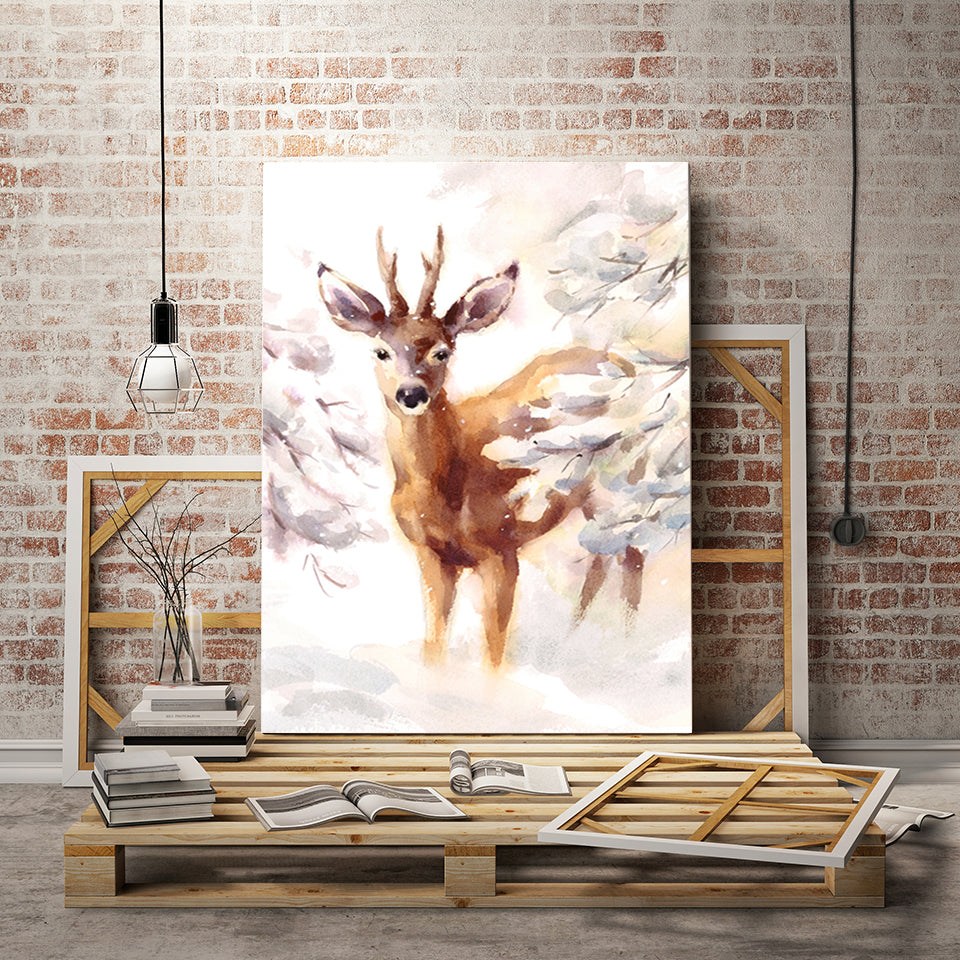 Junges, elegantes Reh – Leinwandbild