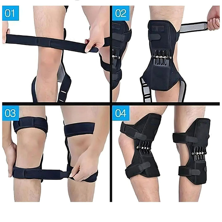 KneeGuard Pro | Set von 2 Scharnier-Kniebandagen-Stabilisatoren zur Schmerzlinderung | Verstellbare Unterstützung bei Knieverletzungen - Arthritis - Nach der Operation Rehabilitation Karnz