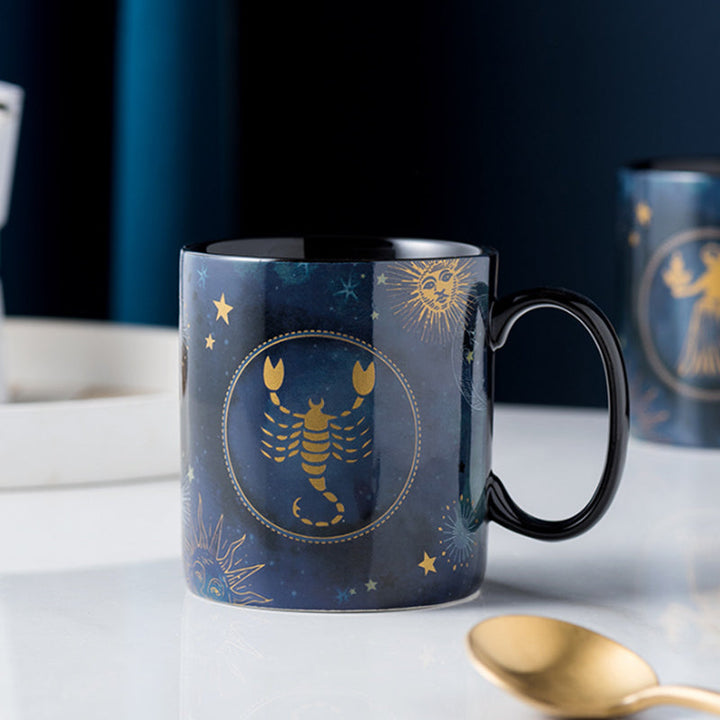 12 Konstellationen Tasse Kobalt Blau Keramik Kaffeetasse | Karnz