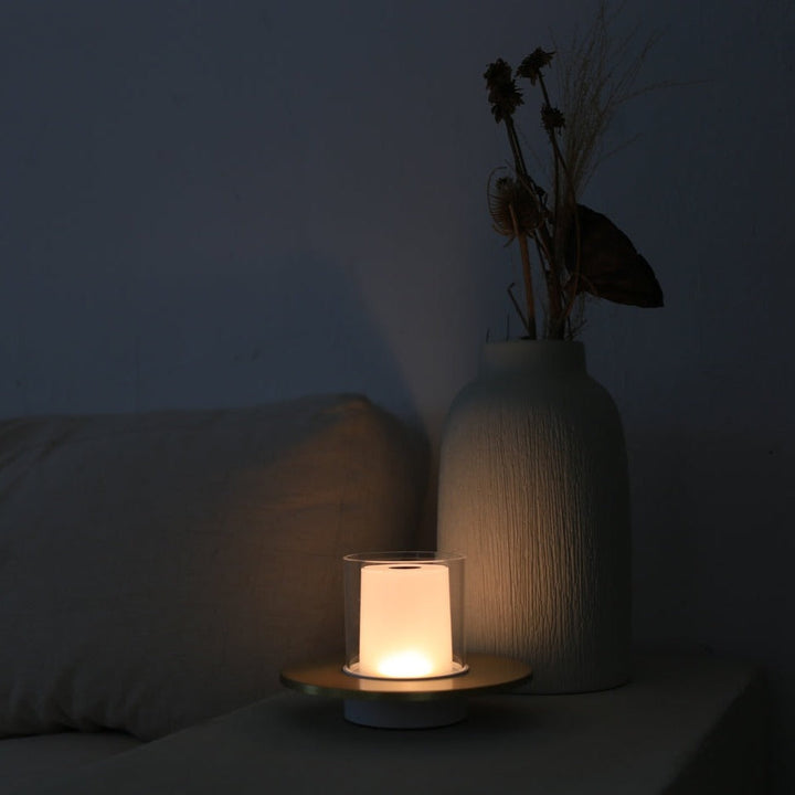 Glas Kerzen Tischlampe | Karnz
