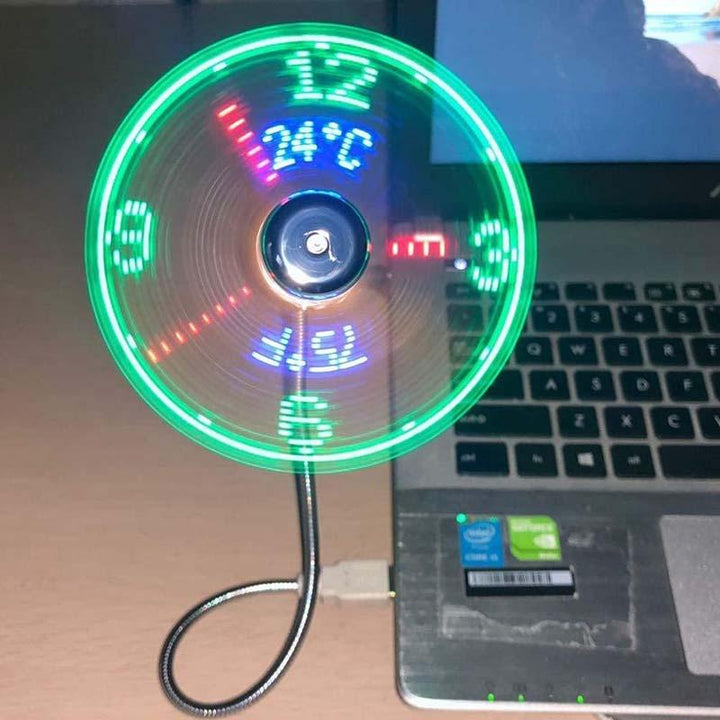 USB Ventilator mit LED-Uhrbeleuchtung | Karnz