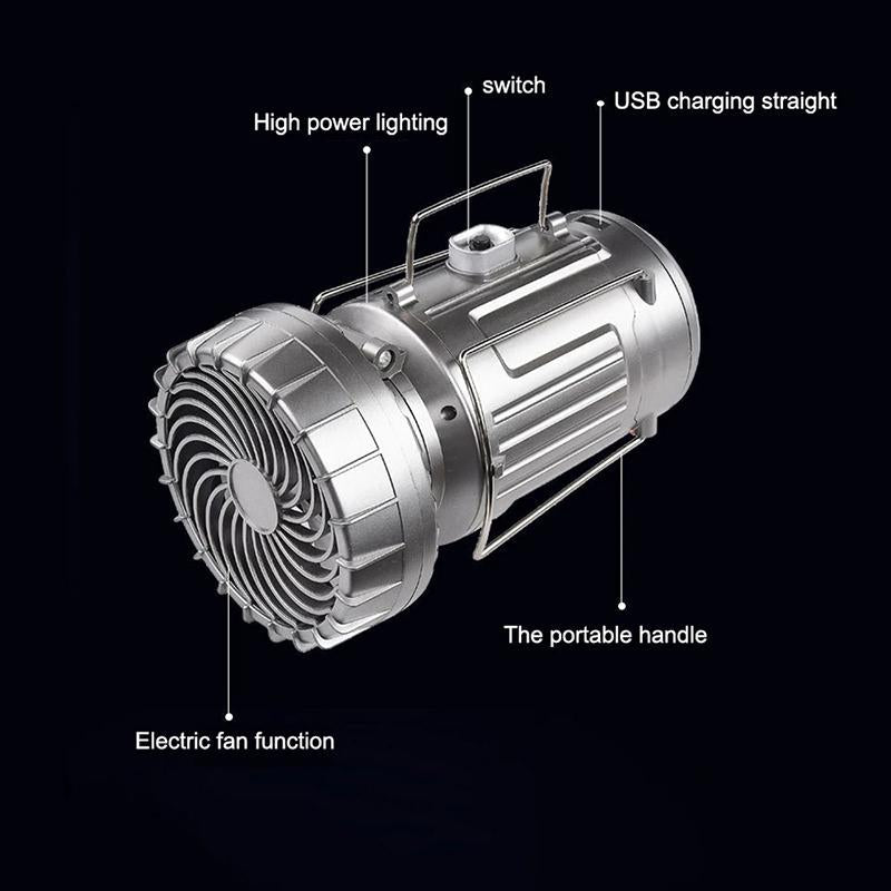 Outdoor LED Camping Licht mit Ventilator | Karnz